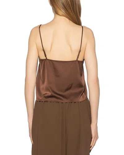 Alexia Admor Isla Silky Lace Combo Camisole In Brown