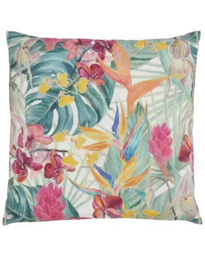 Saro Lifestyle Spring Square Pillow In Multi