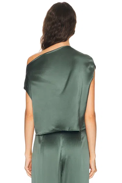The Sei Draped Top In Green