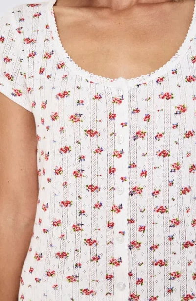 Papinelle Imogen Pointelle T-shirt In Multi