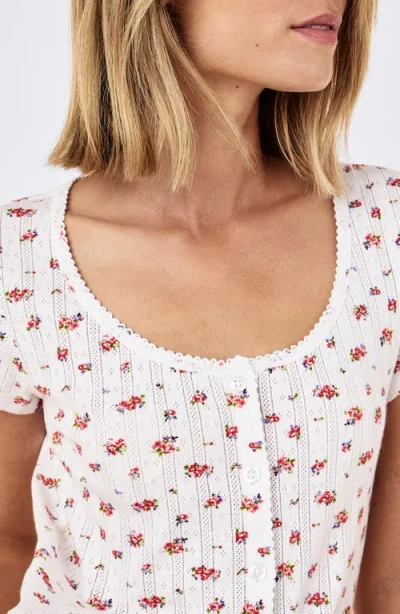 Papinelle Imogen Pointelle T-shirt In Multi