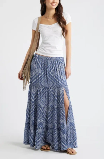 Bp. Ruched Front Cotton T-shirt In White