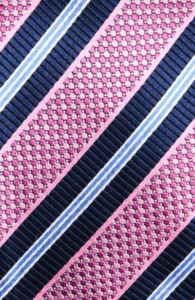 Nordstrom Stripe Silk Tie In Brown