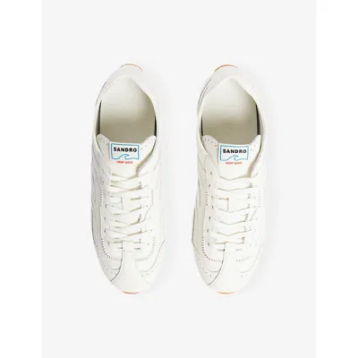 Sandro Paris Leather Light Wave Sneakers In Multi
