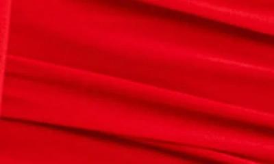 Bardot Remalia Chiffon Strapless Draped Mini Dress In Red