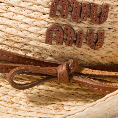Miu Miu Raffia Hat In Brown