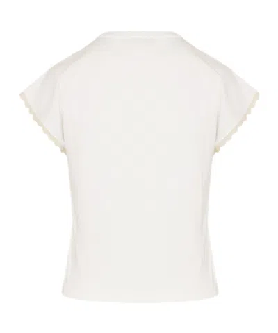 Frame Crocheted Sleeveless T-shirt In White