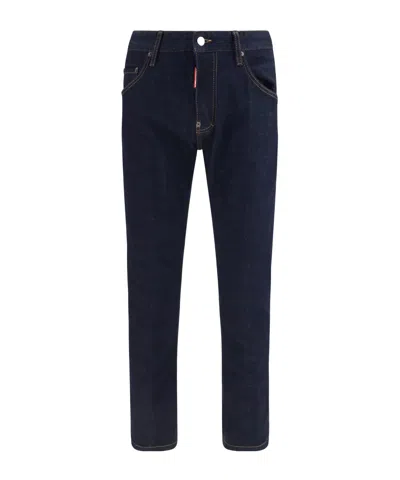 Dsquared2 Straight-leg Cotton Denim Jeans With Logo Detail In Animal Print