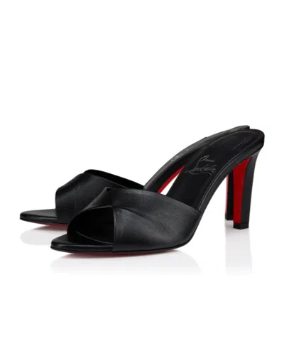 Christian Louboutin Fanny Slide Leather Heeled Mules 85 In Black