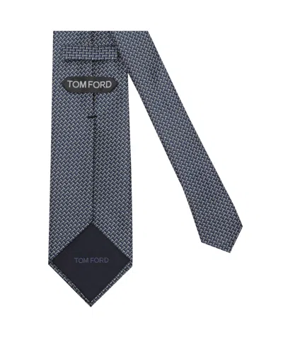 Tom Ford Pointed Tie In Blue