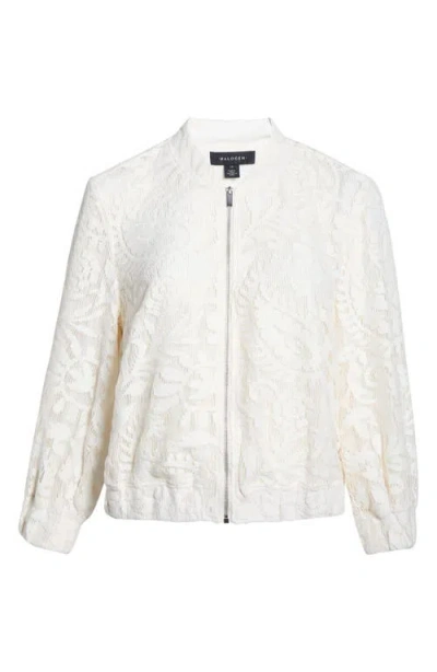 Halogenr Halogen(r) Lace Bomber Jacket In White