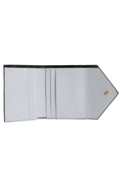 Chloé Leather Envelope Trifold Wallet In Gray