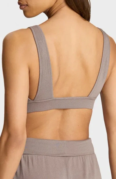 Commando Luxury Rib Bralette In Gray
