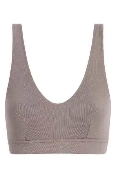 Commando Luxury Rib Bralette In Gray