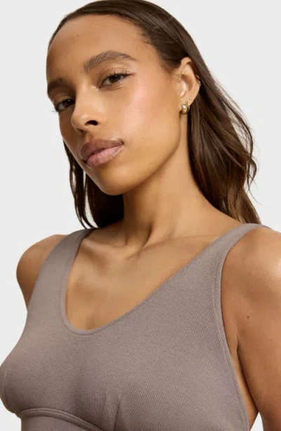 Commando Luxury Rib Bralette In Gray