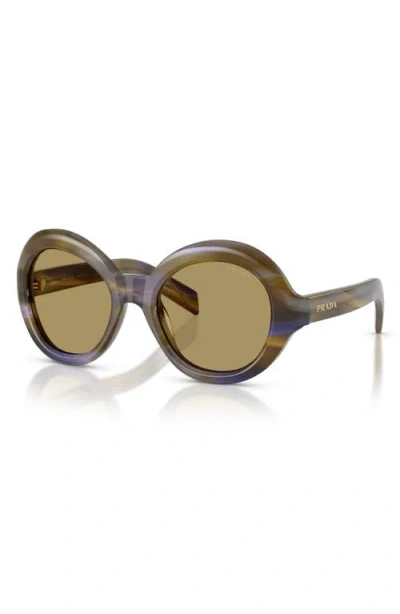 Prada 53mm Gradient Round Sunglasses In Multi