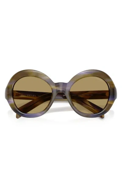 Prada 53mm Gradient Round Sunglasses In Multi