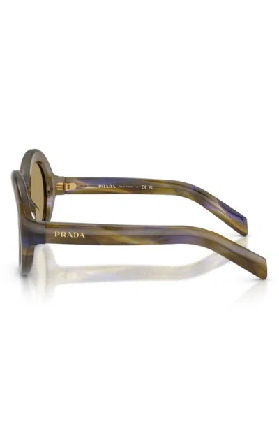 Prada 53mm Gradient Round Sunglasses In Multi