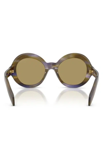 Prada 53mm Gradient Round Sunglasses In Multi