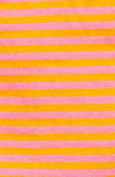 Yanyan Patchwork Stripe Linen Blend Beanie In Multi