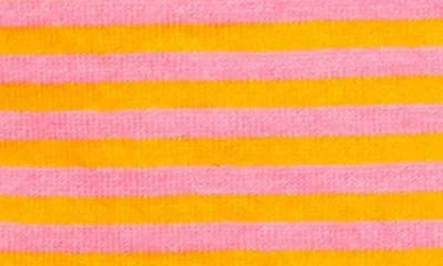 Yanyan Patchwork Stripe Linen Blend Beanie In Multi