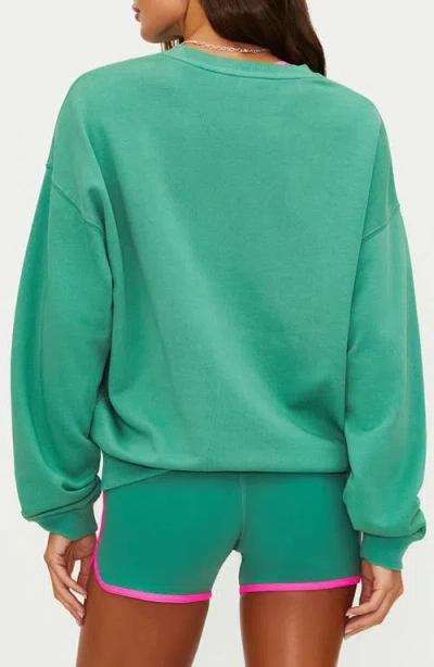 Beach Riot Devyn Oversized Graphic Sweatshirt In Green