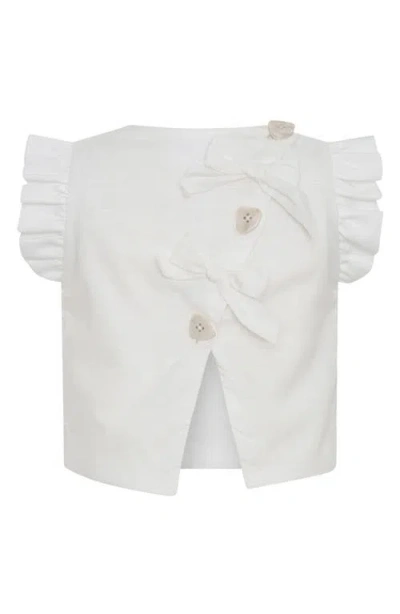 Tiny Tribe Crossover Back Top In White