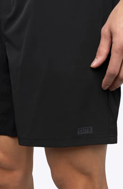 Cuts Crossover Performance Drawstring Shorts In Black