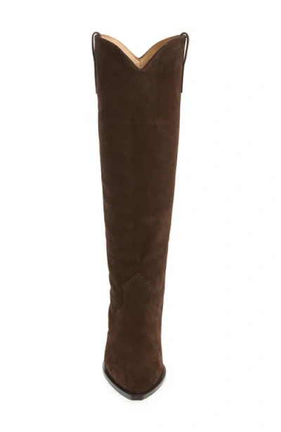Isabel Marant Denver Leather Knee High Western Boots In Brown