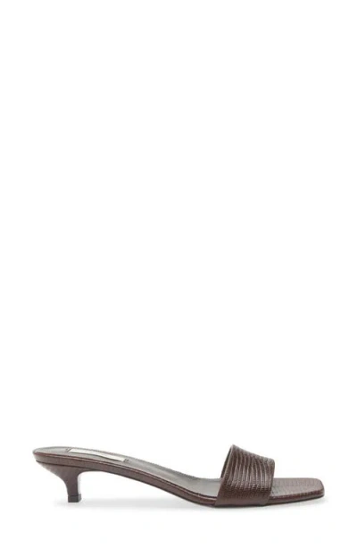 Totême Toteme Slim Kitten Heel Lizard Embossed Slide Sandal In Multi