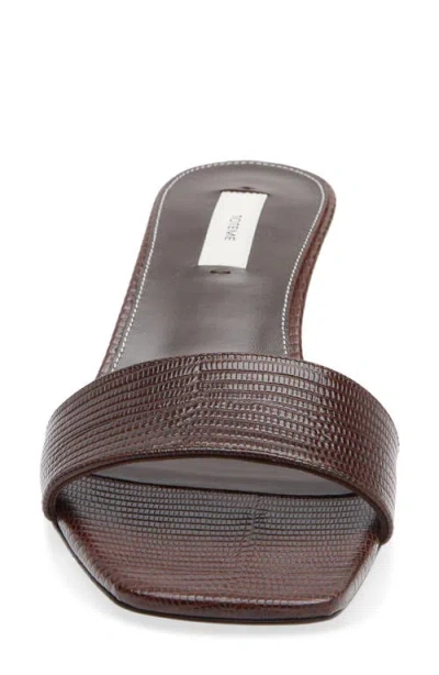 Totême Toteme Slim Kitten Heel Lizard Embossed Slide Sandal In Multi