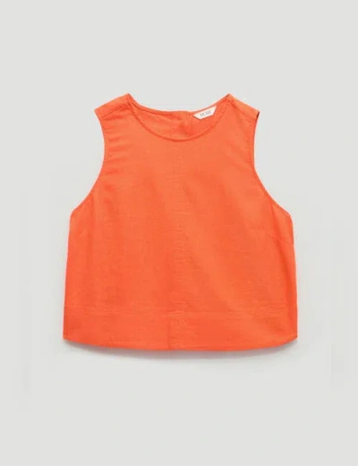 Hush Vera Linen Blend Shell Top In Orange