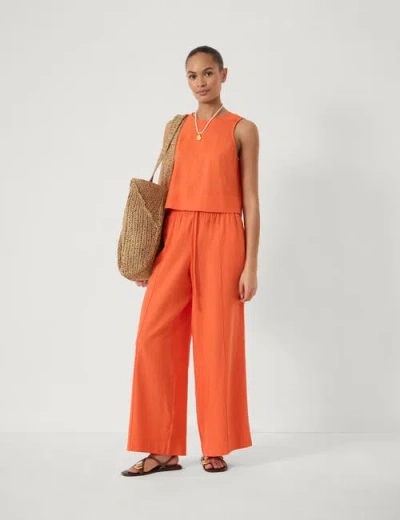 Hush Vera Linen Blend Shell Top In Orange