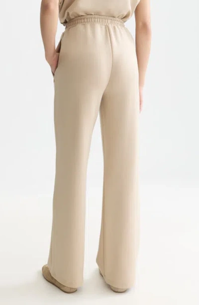 Scotch & Soda Tie Waist Wide Leg Sweatpants In Neutral