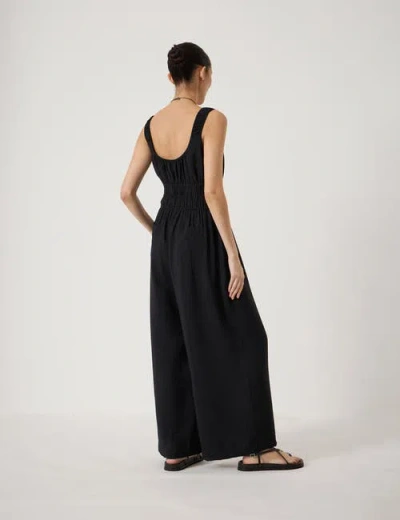 Hush Wrenna Gathered Straps Airflow Jumpsuit In Blue