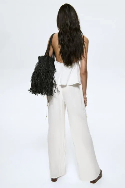 H&m Viscose Drawstring Trousers In Multi