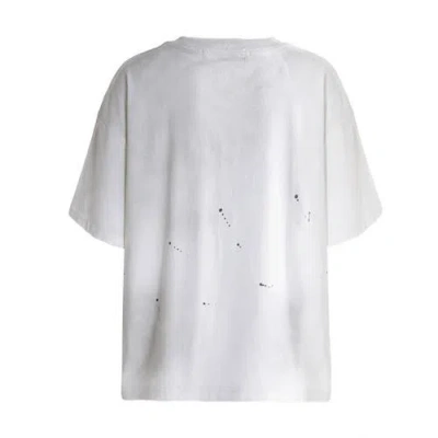 Moustache Splatter-print Oversized T-shirt In White