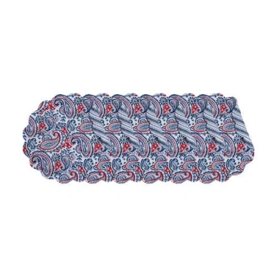 C & F Home C&f Home Americana Paisley Round Set Of 6 Placemats 17" In Blue