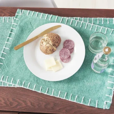 Carol & Frank Carter Lagoon Placemats Set 4, 14" X 20" In Green