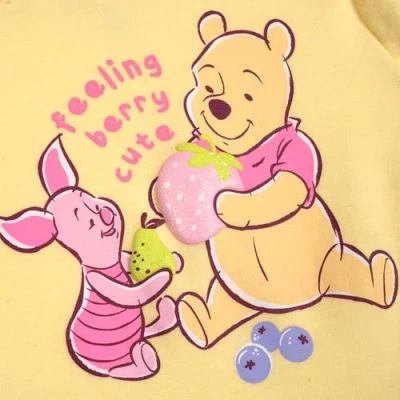 Disney Winnie The Pooh Baby Girls' 2-piece T-shirt And Shorts Set In Yellow