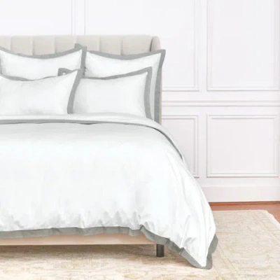 Elisabeth York Digby Dove 100% Cotton Chambray King Sham 20" X 36" In White