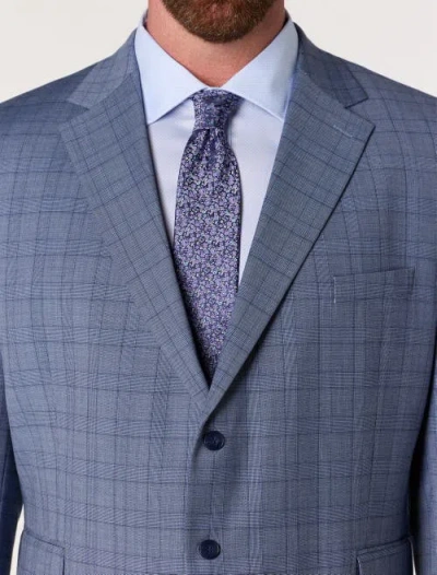 Michael Kors Big & Tall Glen Plaid Suit Jacket In Blue
