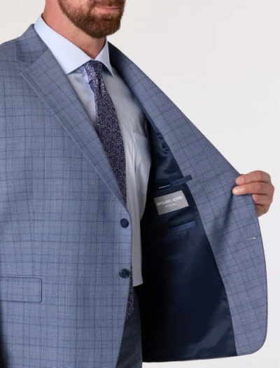 Michael Kors Big & Tall Glen Plaid Suit Jacket In Blue