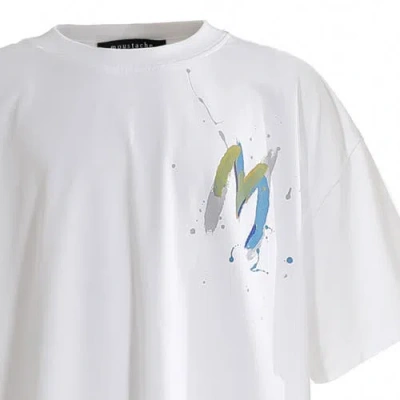 Moustache Graphic-print Oversized T-shirt In White