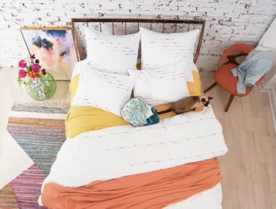 Carol & Frank Ryker Dandelion King Gauze Coverlet Bedspread In Yellow