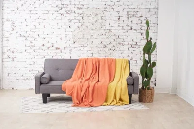 Carol & Frank Ryker Melon Throw Blanket In Orange