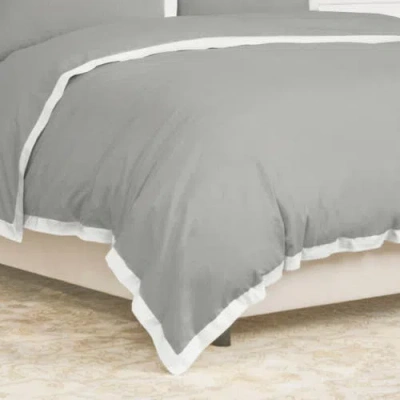 Elisabeth York Digby Pewter 100% Cotton Chambray King Sham 20" X 36" In Gray