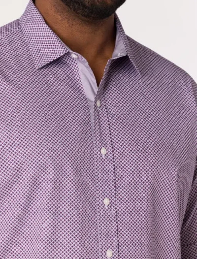 Synrgy By Dxl Big & Tall Micro Print Sport Shirt V2 In Multi
