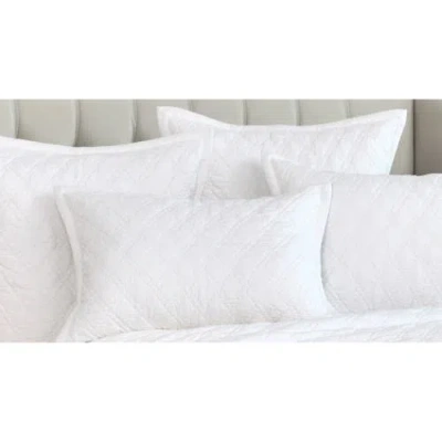 Elisabeth York Emory Dove Queen Quilt In White