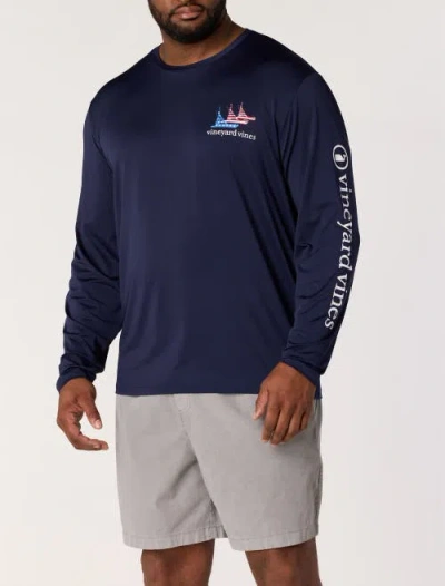 Vineyard Vines Big & Tall Sportfisher Harbor T-shirt In Blue